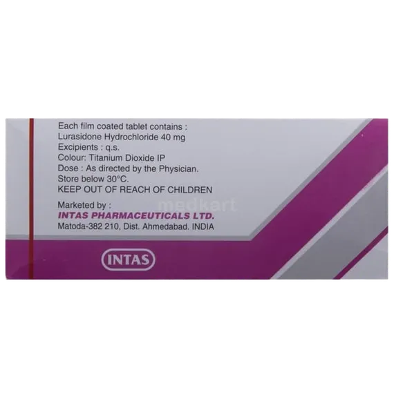 lurasid 40mg tablet 10's